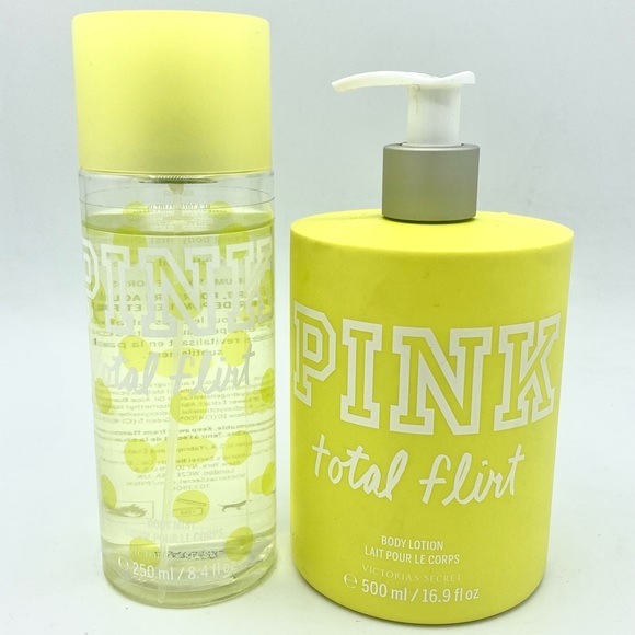 Victoria's Secret PINK Total Flirt 16.9oz Body Lotion & 8.4oz Body Mist Partial - Picture 1 of 3